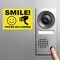 Avery Smile You're on Camera Video Surveillance Labels, Waterproof, UV Resistant, Preprinted, 3.5" X 5", 8 Labels